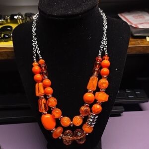 BUNDLE ANY 2, PAY ONE PRICE. Vibrant Orange Beaded Necklace